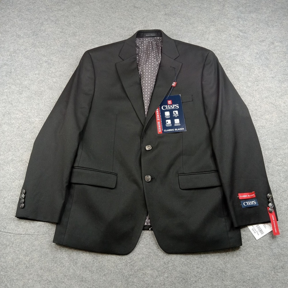 Chaps Blazer Mens 40 Short Classic Button Travel Series Sport Coat Suit Jacket